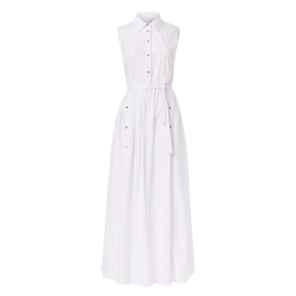 Rosetta Getty x RTR Buttoned Dress in White, Size US 10